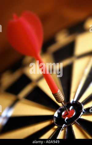 Dart im Bullseye Stockfoto