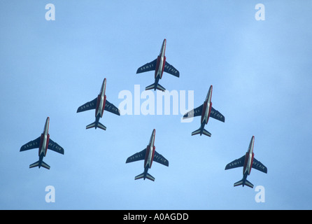 Patrouille De France Display Team in Dassault-Breguet/Dornier Alpha Jets.  GAV 2091-86 Stockfoto