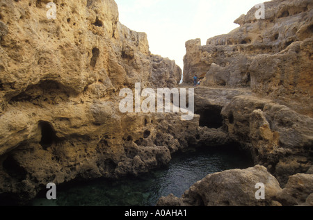 Algar Seco, Carvoeiro, Algarve, Portugal Stockfoto