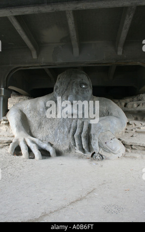 Fremont Troll unter Aurora Brücke Seattle Washington Oktober 2006 Stockfoto