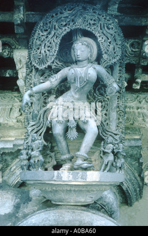 Tanzende Madanakai Chennakesava Tempel Belur Karnataka Indien Stockfoto