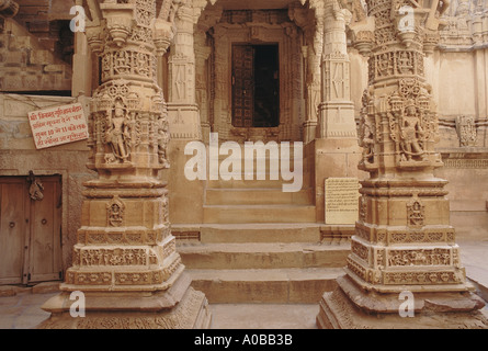 Die Jain-Tempel in der goldenen Fort. Jaisalmer, Rajasthan, Indien. Stockfoto