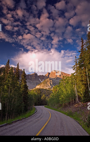 Straße mit Wheeler Peak Great Basin National Park Nevada Stockfoto