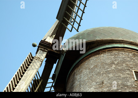 Windmühle in der Königin Wilhelmina Tulpe Garten Stockfoto