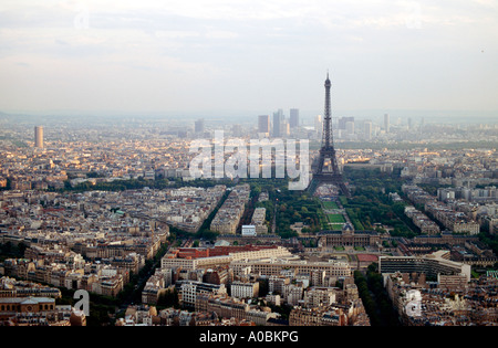 Blick Vom Tour Montparnasse Marsfeld Eifelturm Paris Frankreich Stockfoto