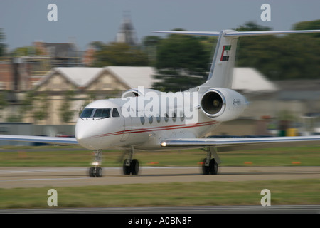 Vereinigte Arabische Emirate Gulfstream Aerospace G IV Gulfstream IV Farnborough Airfield UK Stockfoto