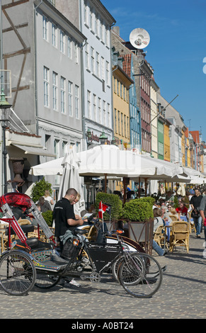 Fahrradrikscha Taxis, Nyhavn, Kopenhagen, Dänemark, Europa Stockfoto