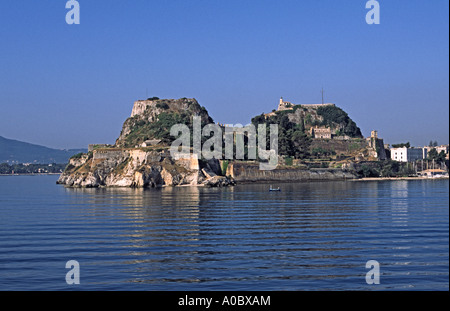 Die mittelalterliche Festung auf Korfu Griechenland Stockfoto