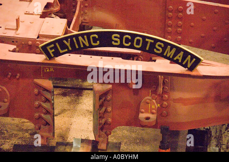 Die Flying Scotsman aufgebaut im National Railway Museum in York, England Stockfoto