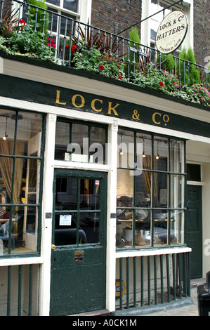 Sperren und Co-Lock & Firma Hutmacher St. James Street London Stockfoto