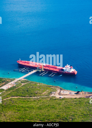 Antenne des Öl-Terminal Stockfoto