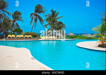 Schwimmbad auf der Insel Curacao Niederländische Antillen Stockfoto