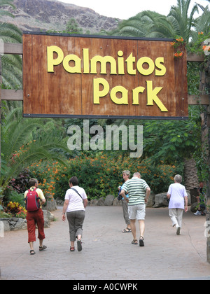 Eingang zum Palmitos Park Gran Canaria Stockfoto