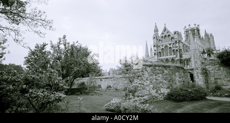 Ely Kathedrale in Cambridgeshire in England in Großbritannien im Vereinigten Königreich Großbritannien. Religion Christ Christentum Architekturgebäude Stockfoto