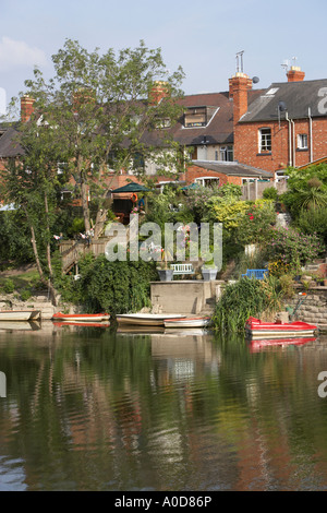 Blick über den Fluss Severn in shrewsbury Stockfoto