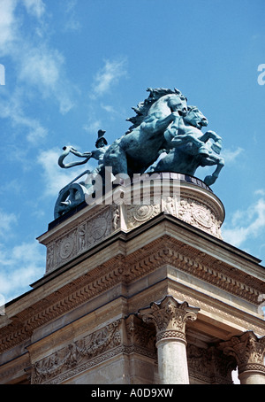 Heldenplatz in Budapest Stockfoto