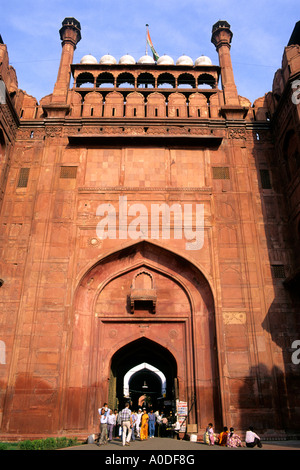 Das Rote Fort in Alt-Delhi Indien Stockfoto