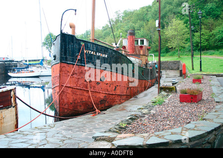 Vital Spark den letzten Puffer Crinan Hafen West Coast Schottland Western Isles Vereinigtes Königreich Stockfoto