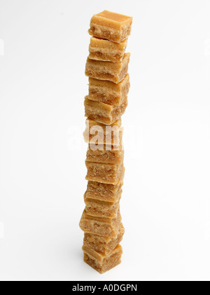 Haufen lose Butter Fudge. Stockfoto