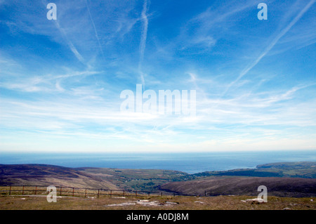 Ansicht von oben des Snaefell, Isle Of Man Stockfoto