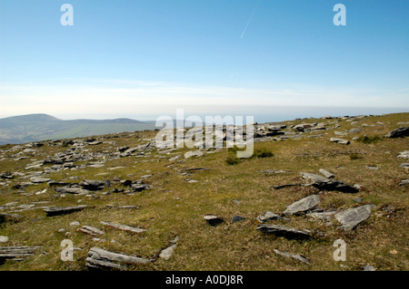 Ansicht von oben des Snaefell, Isle Of Man Stockfoto