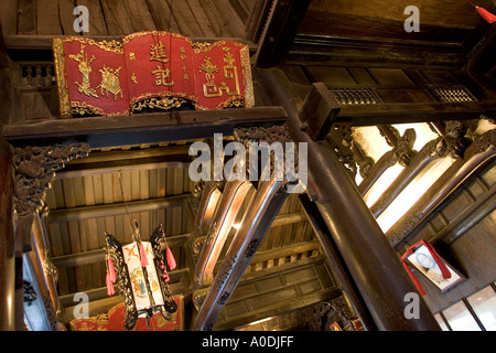 Vietnam Hoi An alten Stadt Tan Ky Haus 200 Jahre alten Architektur im Hauptraum Jackwood Frame Holzdecke Detail Stockfoto