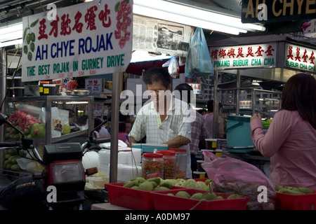 Straße Imbissstände ply ihres Handels in George Town, Penang Stockfoto