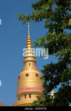 Stupa im Wat Chaiya Mangkalaram buddhistischen Tempel in George Town, Penang Stockfoto