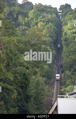 Die Standseilbahn, Penang Hügel Bukit Bendera Stockfoto