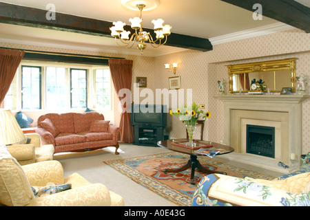 UK Property, Haus, Wohnzimmer. Stockfoto