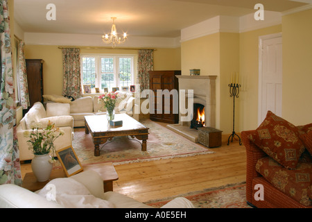 UK Property, Haus, Einrichtung, Wohnzimmer, traditionell. Stockfoto