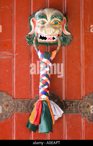 Beängstigend Tür Klopfer-Norbulingka-Palast-Lhasa-Tibet Stockfoto