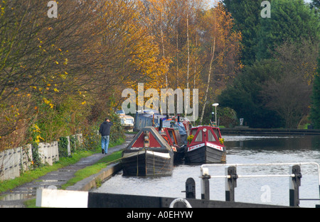 Narrowboats auf den Grand Union Canal Rickmansworth UK 2006 Stockfoto
