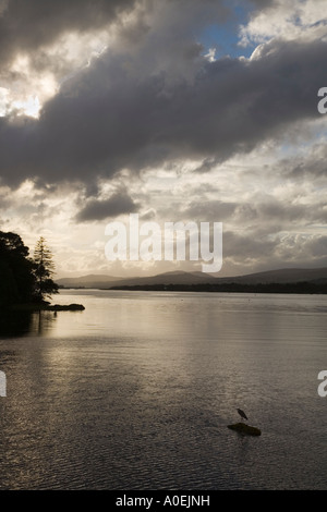 Contre Jour Blick flussabwärts Kenmare im Abendlicht Kenmare Co Kerry Irland Stockfoto