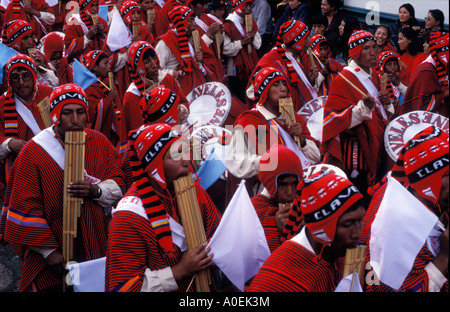 Musiker-Fiesta De La Candelaria-Puno-Peru Stockfoto