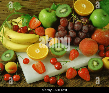 Obst-Stilleben Stockfoto