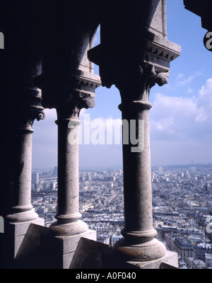 Blick über Paris von der Sacre Coeur, Frankreich Stockfoto