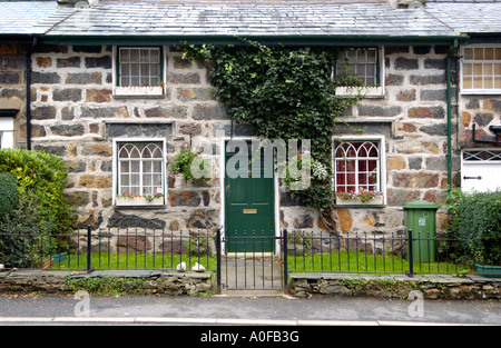 Attraktive traditionelle Reihenhaus Ferienhaus Beddgelert Gwynedd North Wales UK Stockfoto