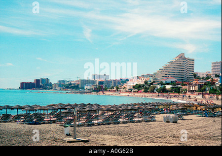 Playa de Torre Bermeja Benalmadena Costa Del Sol Spanien Stockfoto