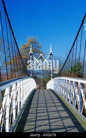 Howley Hängebrücke Victoria Park Warrington England Stockfoto