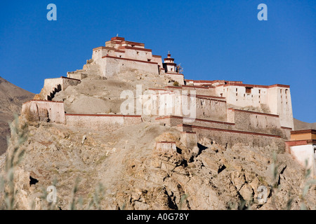 Gyantse Fort in der tibetischen Stadt Gyantse in der Tibet autonomen Region von China Stockfoto
