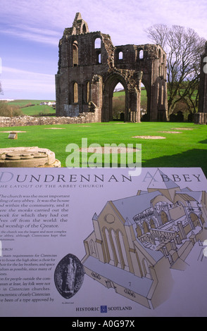 Dundrennan Abbey in der Nähe von Kirkcudbright Galloway-Schottland Stockfoto