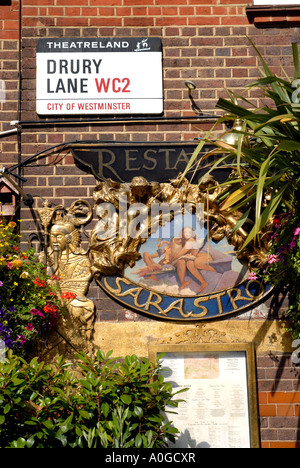 Sarastro Restaurant im Drury Lane London Stockfoto