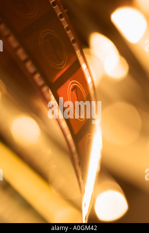 Film-Frames mit Licht Stockfoto