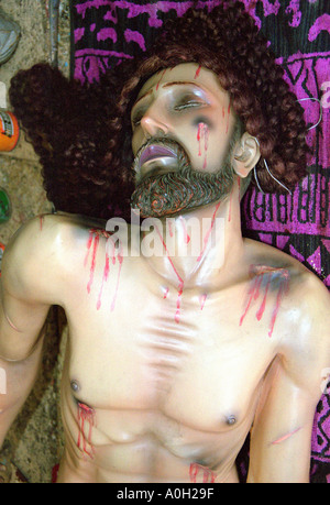 Hölzerne Statue von Jesus Christus Stockfoto