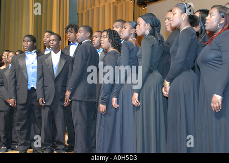 Miami Florida, Poinciana Park Elementary School, Campus, Grundschule, Bildung, Campus, fünfte 5. Klasse Graduierung Werbeübung, Studenten educat Stockfoto