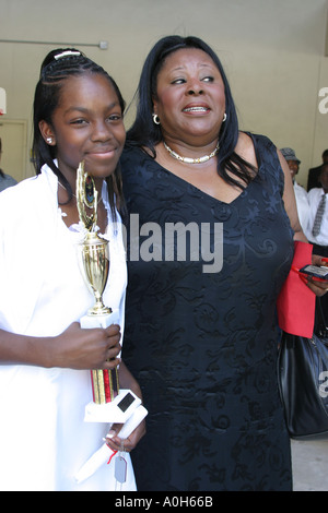 Miami Florida, Poinciana Park Elementary School, Campus, Grundschule, Bildung, Campus, fünfte 5. Klasse Graduierung Werbeübung, Studenten educat Stockfoto