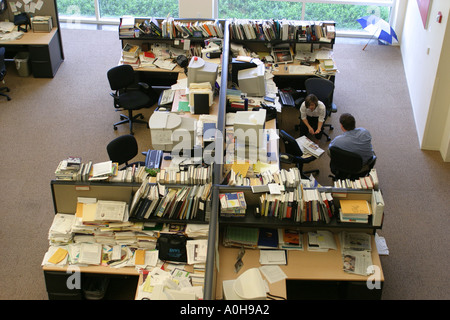 Cleveland Ohio,Plain Dealer Building,Daily newspaper Office,Schreibtische,Journalismus,Berichterstattung,Nachrichten,Informationen,Medien,USA,Vereinigte Staaten von Amerika,Nordamerika Stockfoto