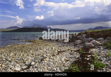 Kyle of Tongue Blick auf Ben Loyal bei Highland Schottland UK Stockfoto