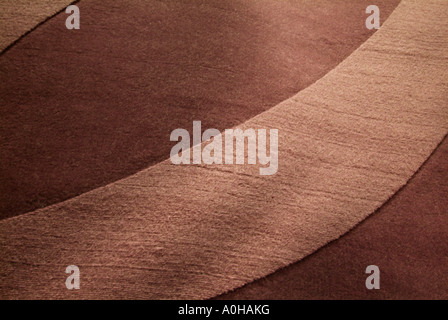 Braunen Streifen dicken Stapel Teppich Teppich Wolle Baumwolle Gewebe gewebt Kette Schuß Gewebe lokale alternative Textur Stoffbezug Bright Stockfoto